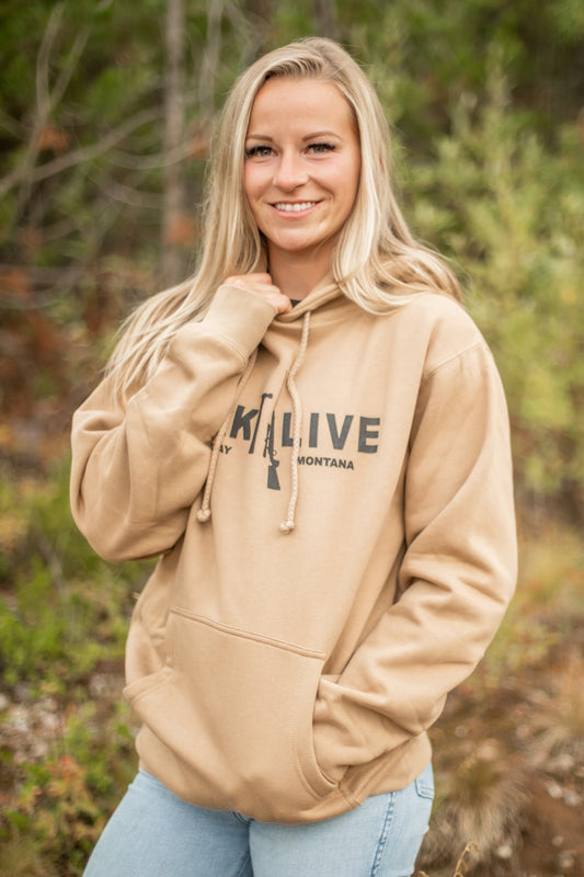 WORK TO LIVE HOODIE - DESERT