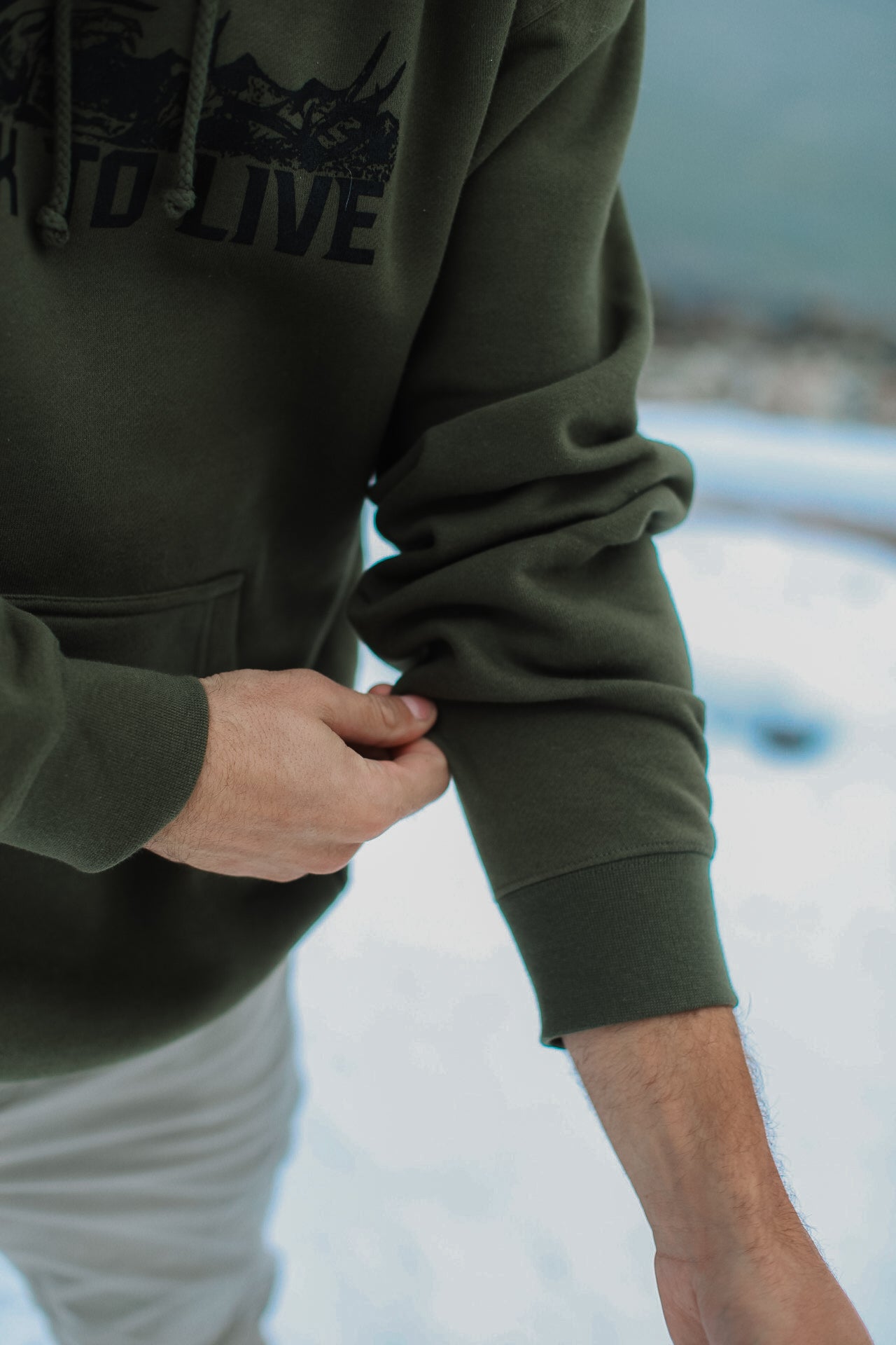 DEAD HEAD HOODIE -  ARMY GREEN