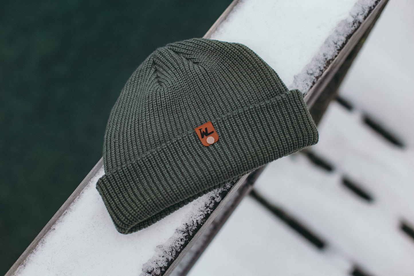 KNIT BEANIE - ARMY GREEN