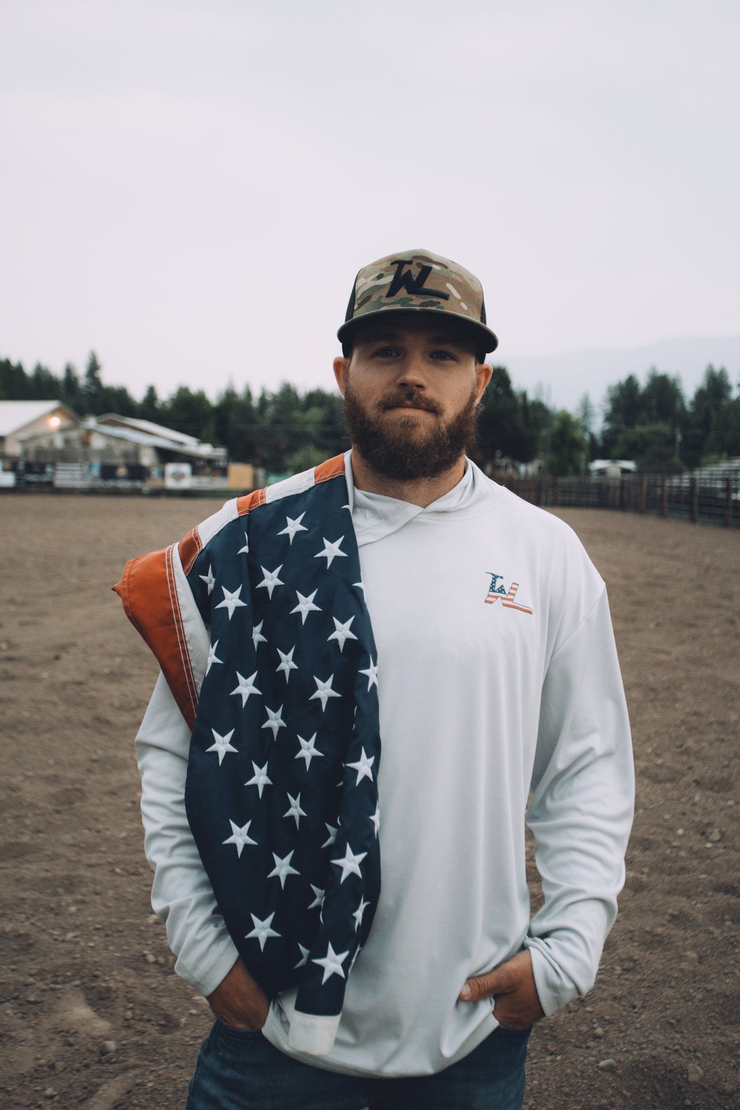 USA Freedom Sun Hoodie - Cement Gray
